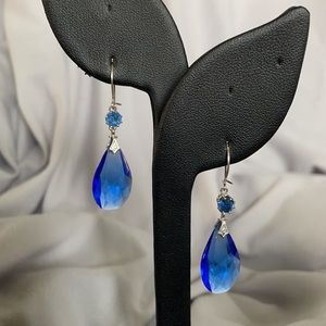 Vintage Blue Dangle Earrings